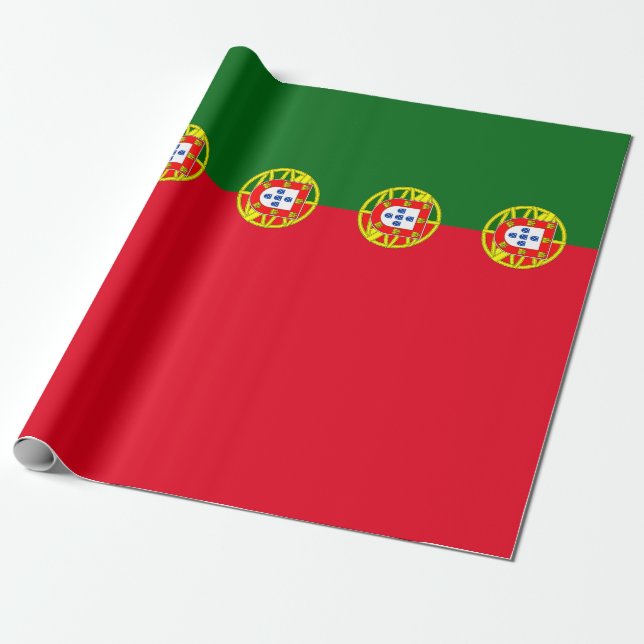 Papel De Presente Bandeira portuguesa (Desenrolado)