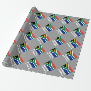 Papel De Presente Bandeira sul-africana embrulhando papel design