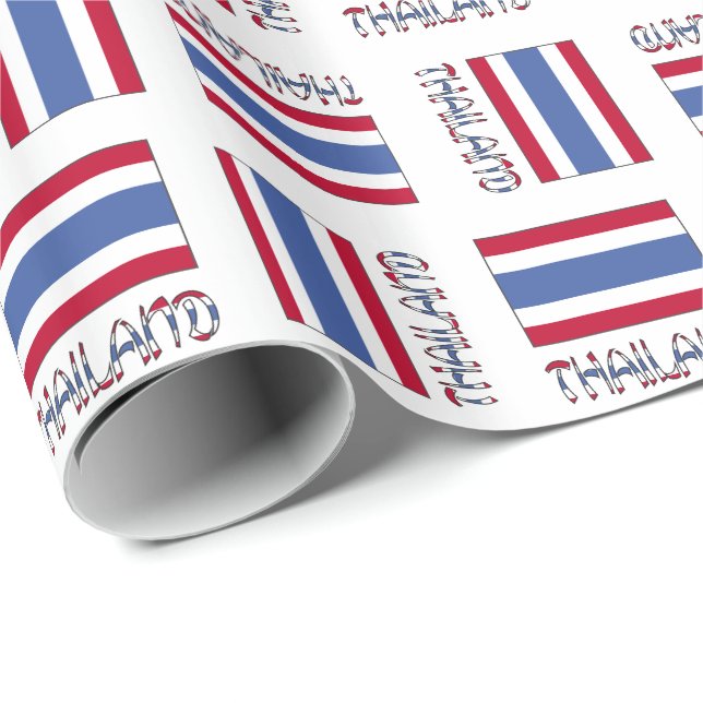 Papel De Presente Bandeira Tailandesa  (Ponta do rolo)