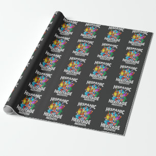 Papel De Presente Bandeiras do País do Mês do Patrimônio Hispâni