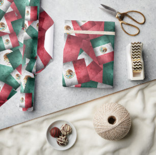 Papel De Presente Bandeiras mexicanas desapontadas