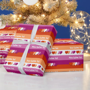 Papel De Presente Bandeja do orgulho lésbica com papel embrulhado em