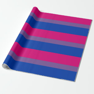 Papel De Presente Bandeja do Orgulho LGBTQ Bissexual - Padrões risca