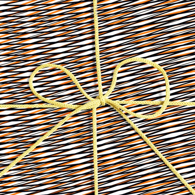 Papel De Presente Banhas brancas cor-de-laranja-preta - Abstrato Tri (Criador carregado)