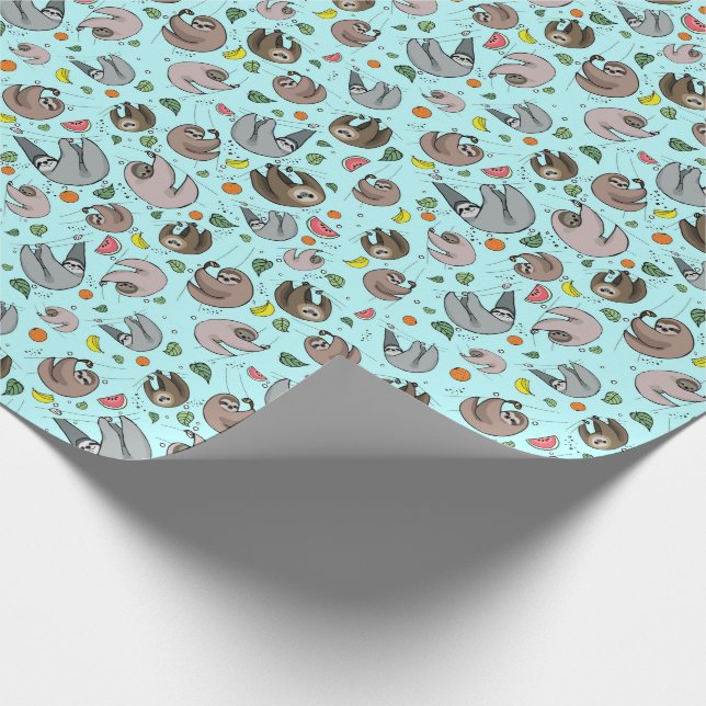 Papel De Presente Banhas em Azul (Ponta)