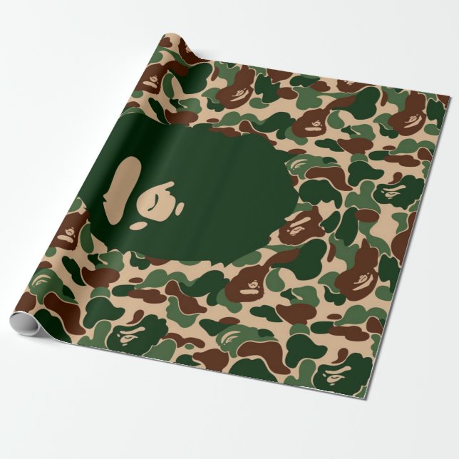 Papel De Presente bape Camo monkey hypebeast (Desenrolado)
