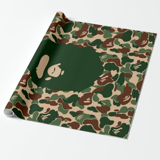 Papel De Presente bape Camo monkey hypebeast (Desenrolado)