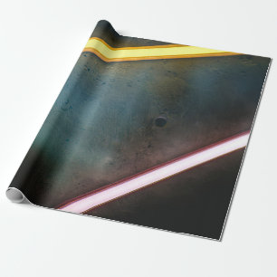 Papel De Presente Bar de metal amarelo e vermelho