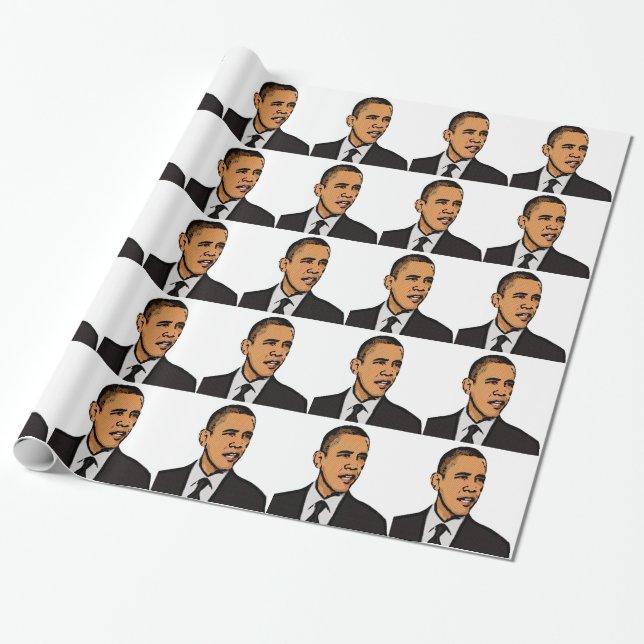 Papel De Presente Barack Obama (Desenrolado)