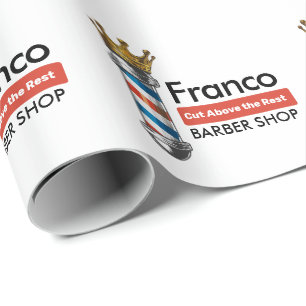 Papel De Presente Barber Hair Compra Rei Coroa Barbeiro Par Salão