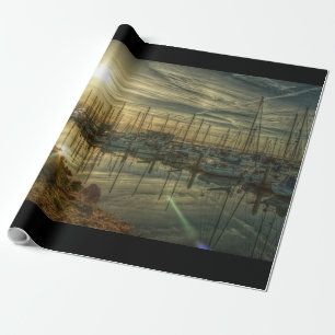 Papel De Presente Barcos no porto 2