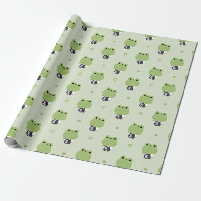 Papel De Presente Barista Sapo Fofo (Desenrolado)