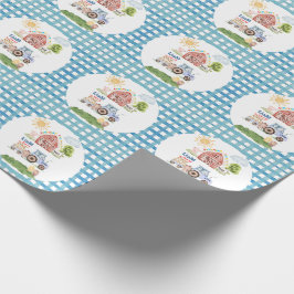 Papel De Presente Barnyard Fun 1st Birthday