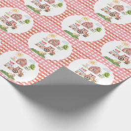 Papel De Presente Barnyard Fun Any Age Birthday