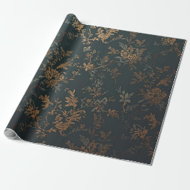 Papel De Presente Baroque Gold Gift Wrap | Floral