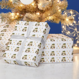 Papel De Presente Barraca de Natal Aconchegante