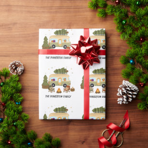 Papel De Presente Barraca de Natal Aconchegante Personalizada