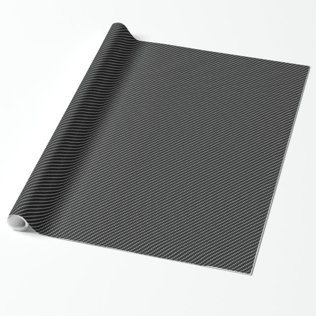Papel De Presente Base de fibra de carbono vermelha e preta (Desenrolado)