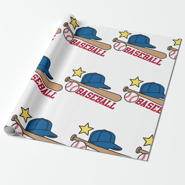 Papel De Presente Baseball (Desenrolado)