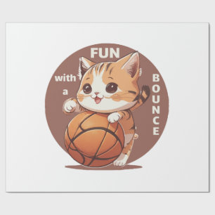 Papel De Presente basquete de gatinho