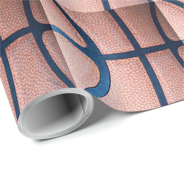 Papel De Presente Basquetebol (Ponta do rolo)