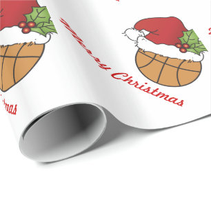 Papel De Presente Basquetebol do Natal