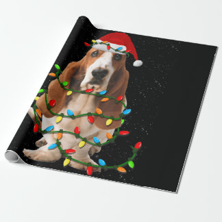 Papel De Presente basset hound christmas engraçado basset hound dog