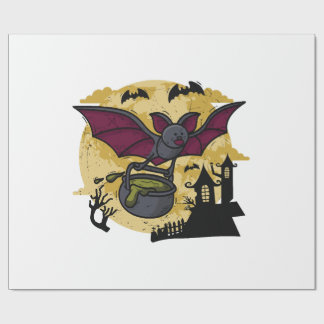 Papel De Presente Bat Halloween