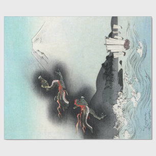 Papel De Presente Batalha Naval da Fúria do Dragão pelo Monte Fuji,