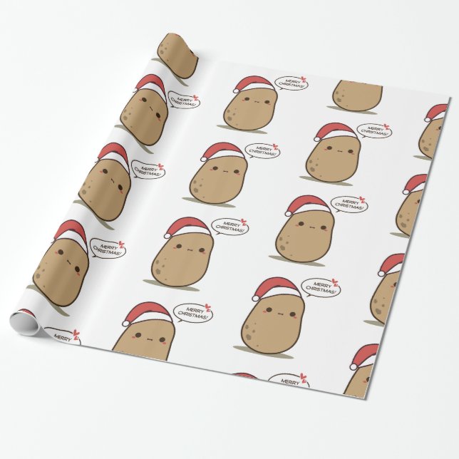Papel De Presente Batata de Natal (Desenrolado)