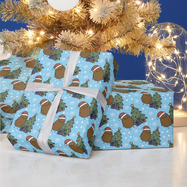 Papel De Presente Batata de Natal Fofa (Feriados)