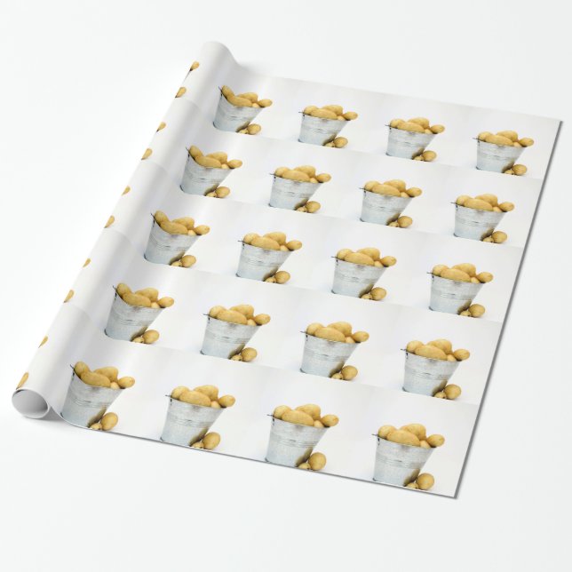 Papel De Presente Batatas novas orgânicas (Desenrolado)