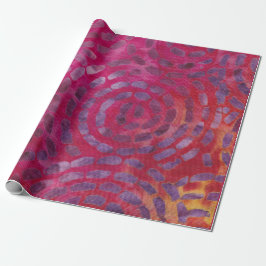 Papel De Presente Batik Círculos Tropicais Vento Caramelo Rosa Púrpu