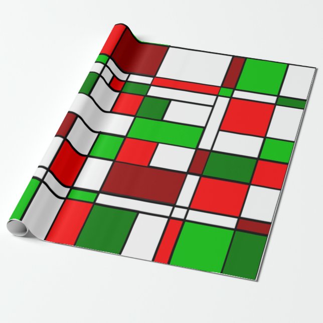 Papel De Presente Bauhaus Christmas (Desenrolado)