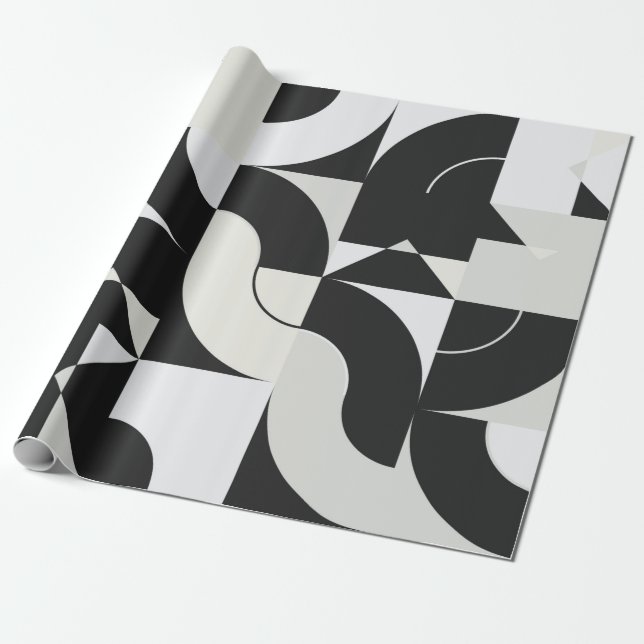 Papel De Presente Bauhaus composition artwork made with abstract ele (Desenrolado)