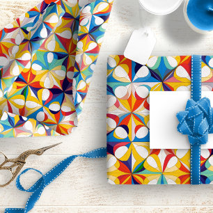 Papel De Presente Bauhaus Geométrico Abstrato Pattern#3 ID1068