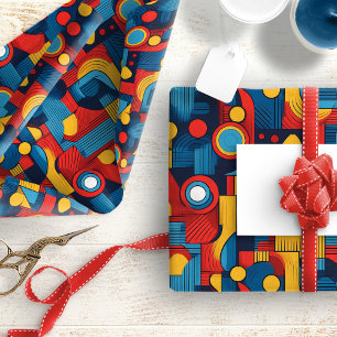 Papel De Presente Bauhaus Geométrico Abstrato Pattern#4 ID1068