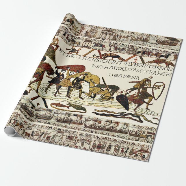 Papel De Presente BAYEUX TAPESTRY William no Mont Santo-Michel (Desenrolado)
