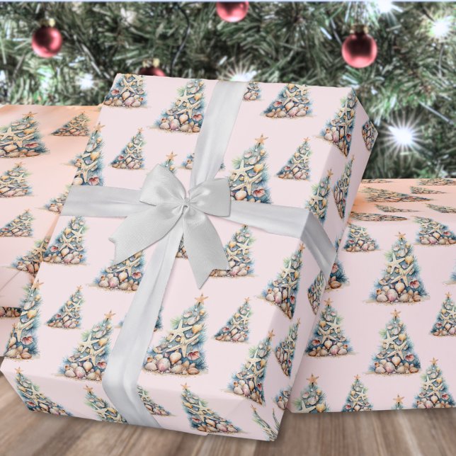 Papel De Presente Beach Christmas (Beach Christmas Wrapping Paper )