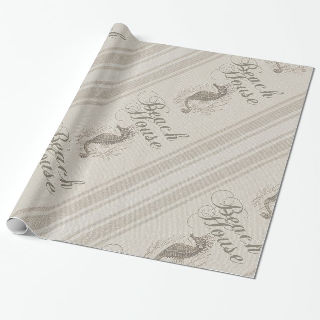 Papel De Presente Beach House Seacavalo Seashore (Desenrolado)