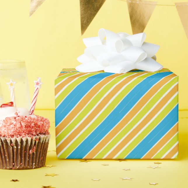 Papel De Presente Beach Stripes (Festa de aniversário)