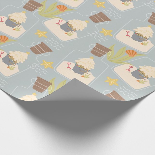 Papel De Presente Beachy Christmas Sand Pail (Ponta)
