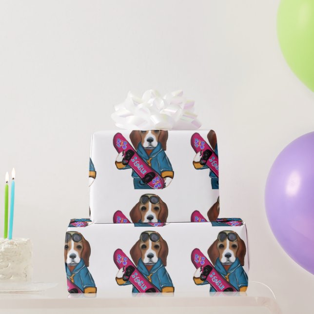PAPEL DE PRESENTE  BEAGLE (Presentes para festas)