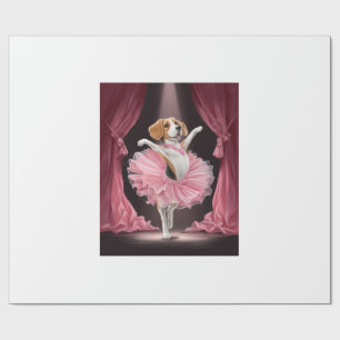 Papel De Presente Beagle Bailarina � Dança Engraçada de Cachorro