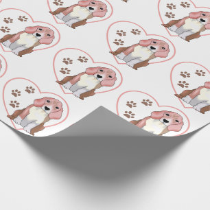 Papel De Presente Beagle in Heart