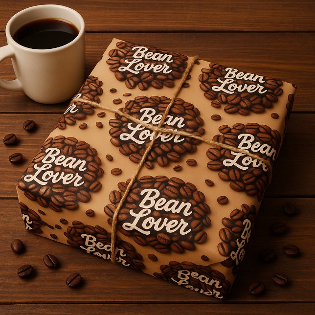 Papel De Presente Bean Lover Café Feijão Estético (Criador carregado)
