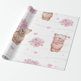 Papel De Presente Bear amor