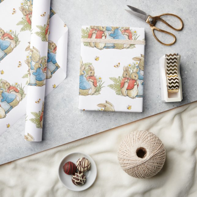 Papel De Presente Beatrix Potter Coelho Coelho Sexo Chá Neutro (Artesanato)