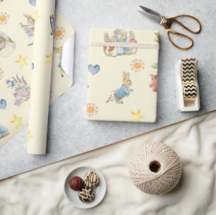 Papel De Presente Beatrix Potter Cute Peter o Coelho e Amigos