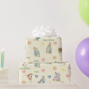Papel De Presente Beatrix Potter Cute Peter o Coelho e Amigos
